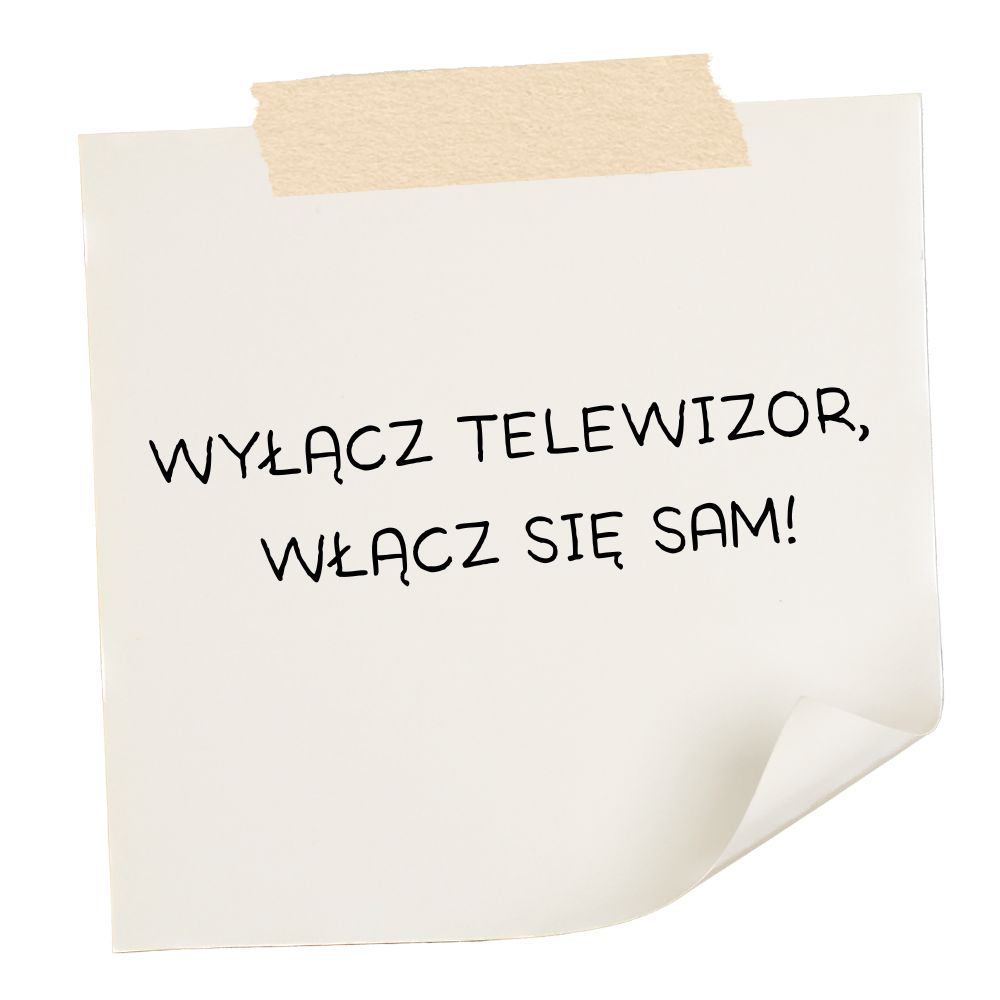 wyłącz telewizor, włącz się sam